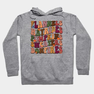 Flannels Hayrides Pumpkins Sweaters Bonfires Autumn Hoodie